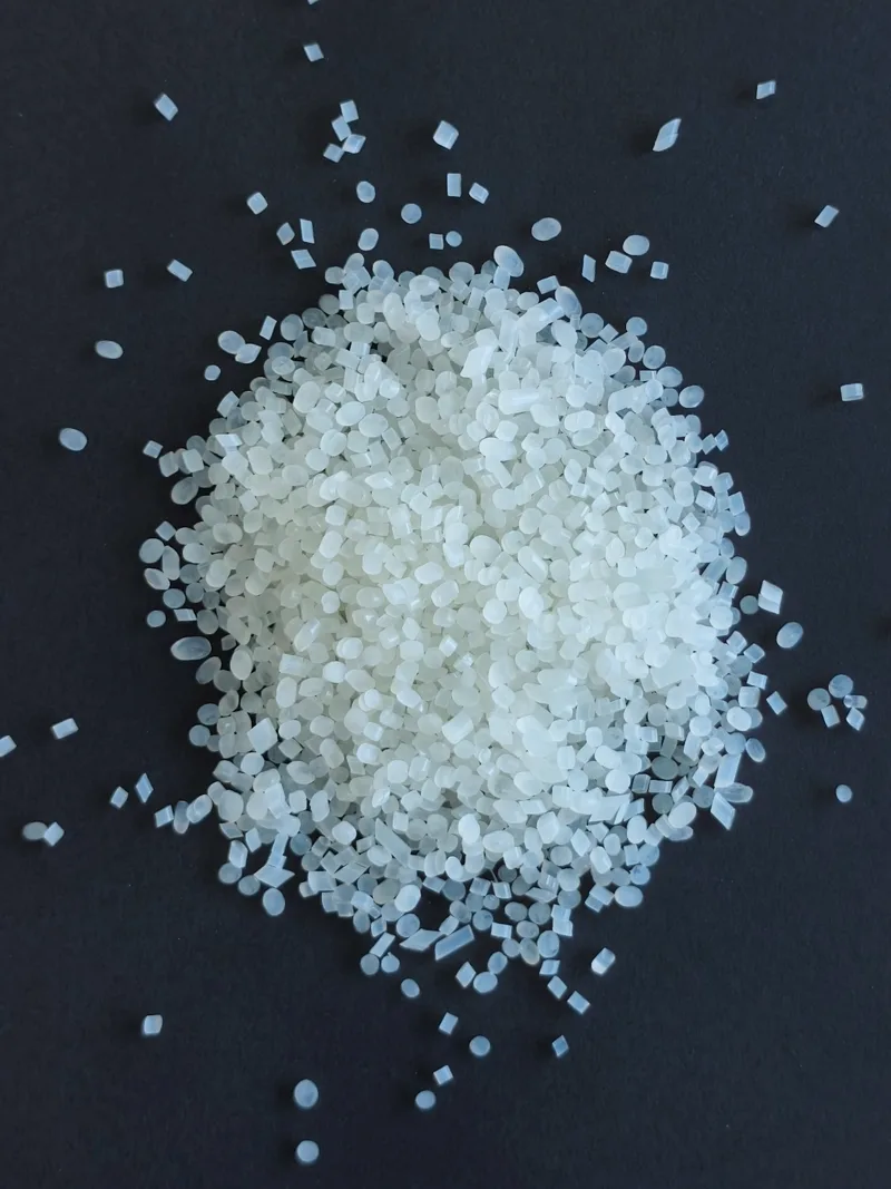 Natural (uncolored) polymer resin pellets